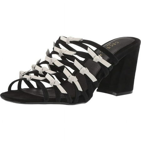 

Cecelia New York Rickee Black/Alabaster Slip On Open Toe Women Dress Sandals