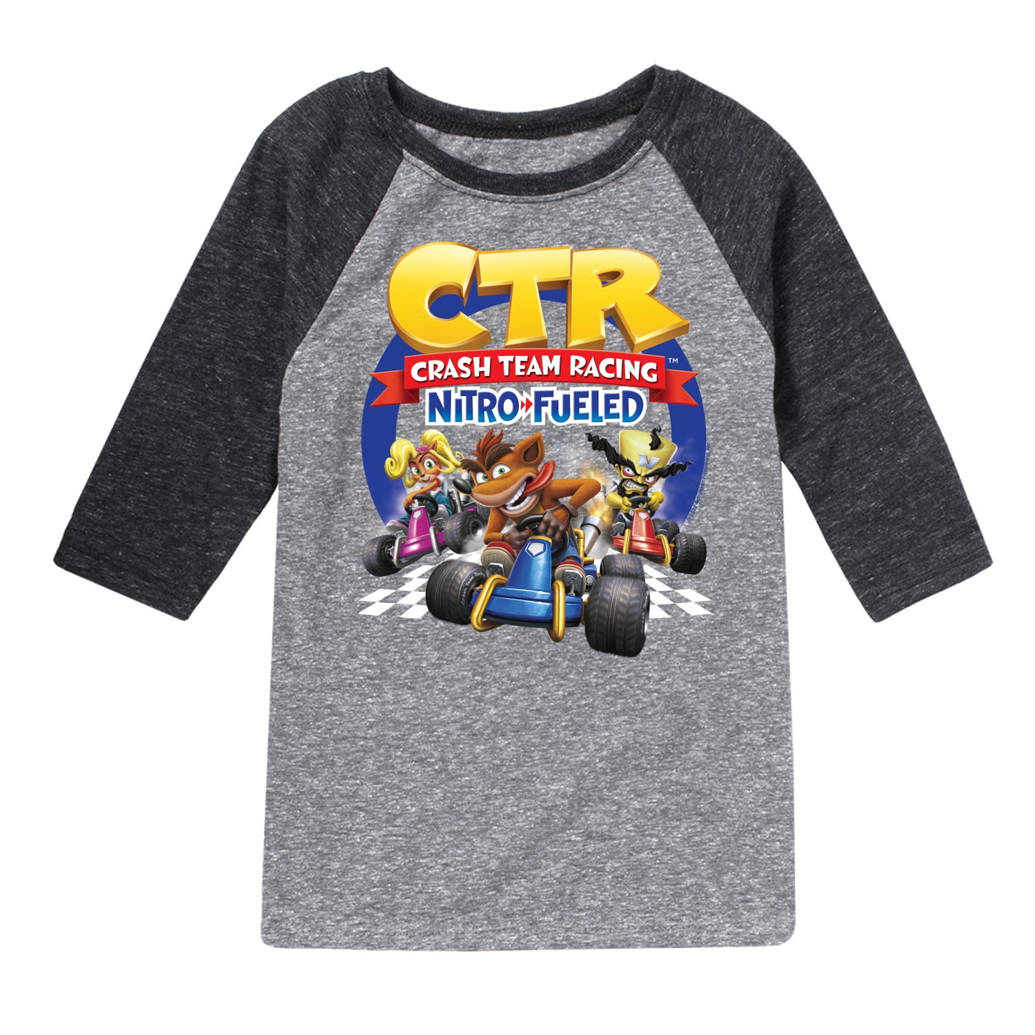 Crash Bandicoot Crash Team Racing Nitro Fueled Youth Raglan Graphic TShirt