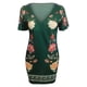thumbnail image 4 of Vestido largo de manga corta con cuello en V profundo Sexy con estampado de flores ajustadas informales para mujer a la moda Fridja  qw5868, 4 of 5