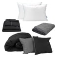 thumbnail image 1 of Edredón Doble Vista Queen Size Couzy + Sábanas Royal Negro + Protector Lux + Almohadas Royal Twin, 1 of 8