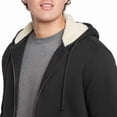 thumbnail image 4 of Eddie Bauer Men's Shearling-Lined Full-Zip Hoodie, Heavyweight Fleece, Relaxed Fit (BLACK/SMALL), 4 of 6