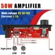 thumbnail image 3 of Amplificador Bluetooth 5.0 de 12 V CC y 50 W, Reproductor MP3, Decodificador, Radio FM, Módulo TF, USB, AUX de 3,5 mm, Receptor Bluetooth para Coche., 3 of 5