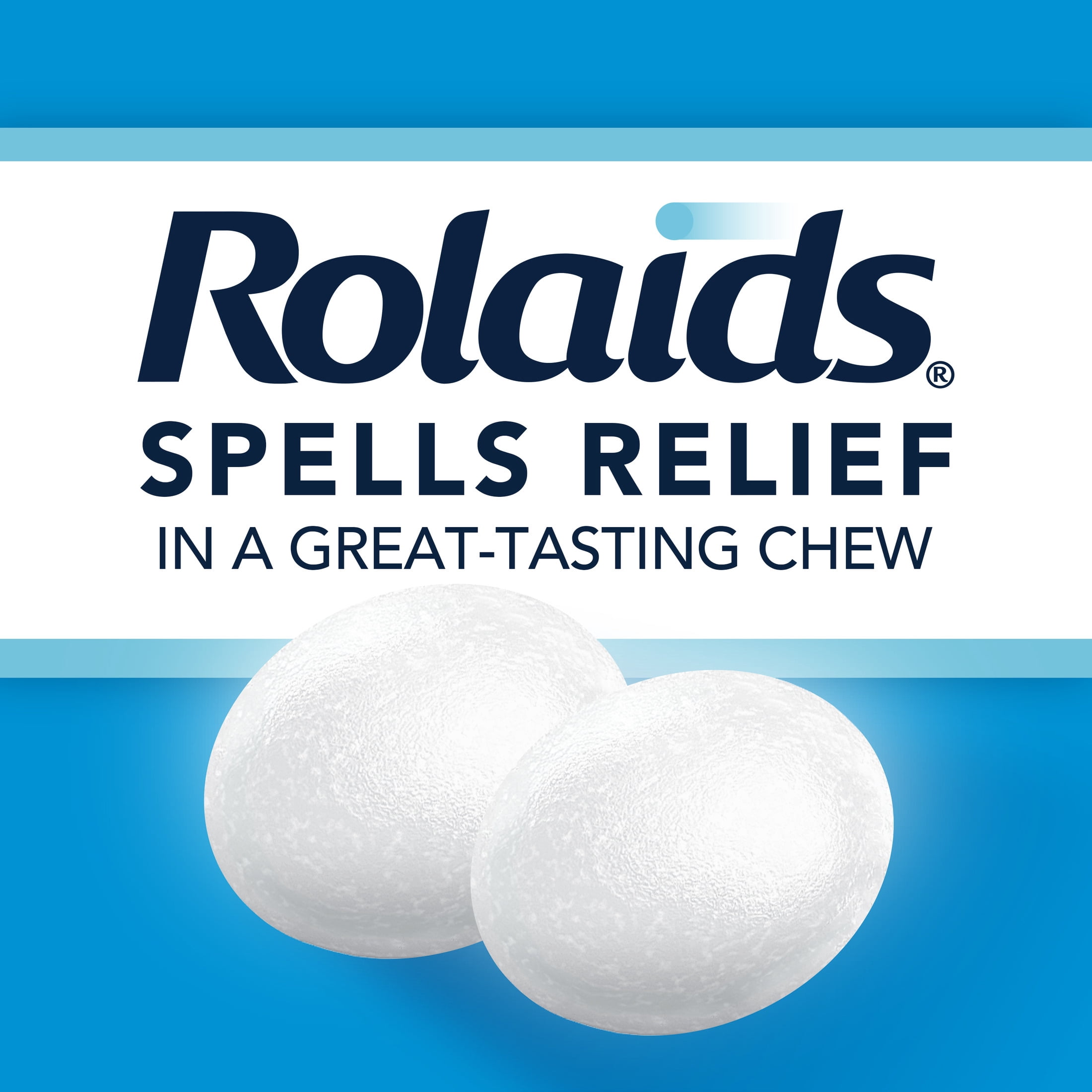 Rolaids Antacid Power Chews, Heartburn Medicine, Mint Flavored, Chewable Antacid, 32 Count