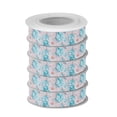 thumbnail image 2 of 5 Rolls Christmas Ribbon 1.5 inch Wide Decorative Ribbon for Gift Wrapping and Holiday Decorations Blue and White Paper Flower, 2 of 7