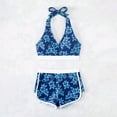 thumbnail image 5 of Gswybco Summer Bikini Set for Women 2PC Split Swimsuit Set High Waist Swim Shorts Neck Hanging Beachwear Sporty Training Bathing Swimwear with Sports Bra, 5 of 5