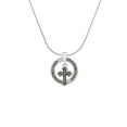 thumbnail image 2 of Delight Jewelry Silvertone Small Botonee Cross with Beaded Decoration Silvertone Grandmother Ring Charm Necklace, 18", 2 of 4
