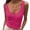 Hot Pink, variant on Duoif Womens Tank Tops, Ribbed Square Neck Vest, Summer Knitted Sweater Top Womens Shirts Beige L