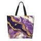 thumbnail image 1 of Disketp Purple Gold Marble Swirls Bolsa Tote Estampada para Mujer, Bolso de Hombro y de Mano para Compras y Viajes, 1 of 8