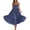 🔥 Navy, variant on Sentmoon Graduation Dress Spaghetti Strap Solid Color Plus Size Prom Dress V Neck Sleeveless Loose Fit Pleated Womens Summer Dresses Spring for Running and Training XL