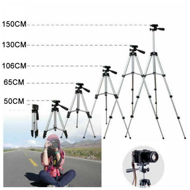 Professional Camera Tripod Stand, Adjustable Cell Phone Tripod Stand