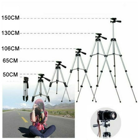 Phone Tripod, Portable and Adjustable Camera Stand Holder with Universal Clip, Compatible with iPhone, Android Phone,