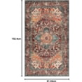thumbnail image 2 of Washable Runner Rug x Boho Vintage Hallway Rug Runner with Rubber Backing Stain Low Pile Faux Wool Distressed Carpet Runner for Bedroom Kitchen Laundry Entrance, 2 of 7