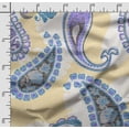thumbnail image 2 of Soimoi Asian Paisley Printed,Cuddle Minky Fabric, Sewing Fabric by The Yard 56 Inch Wide,Decorative Plush Soft Fabric, Baby Garments, Toys and Blankets, Yellow, 2 of 5