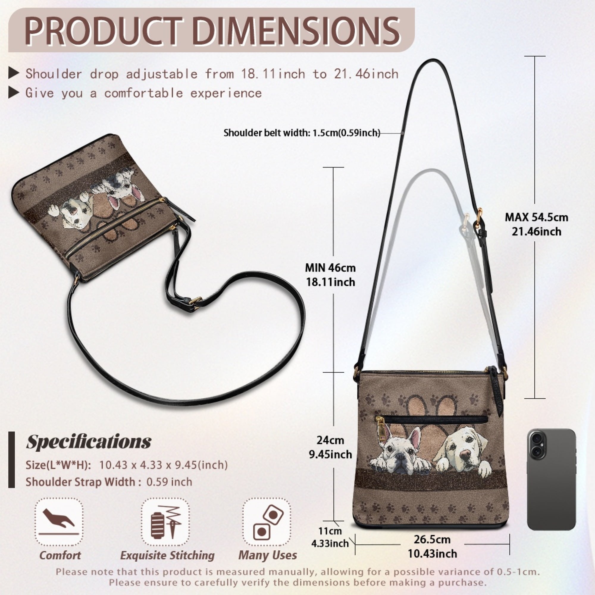 Kuiaobaty Butterfly Floral Print Crossbody Bag for Women Trendy, Large Capacity Portable Leather Satchel Purse with Adjustable Strap, Lightweight Shoulder Handbag Crossbody for Travel