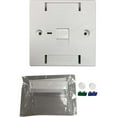 thumbnail image 2 of Eaton Tripp Lite Series 1-Port UK-Style Keystone Wall Plate, Unloaded Shuttered Module, Icon Tab, White, TAA, 2 of 6