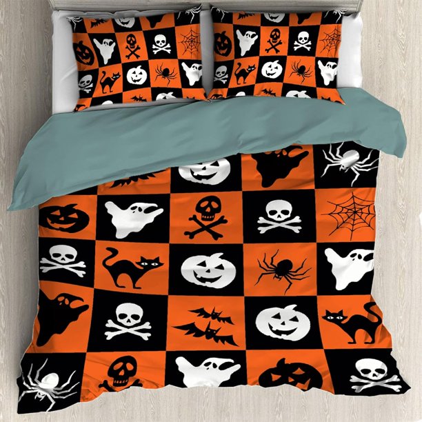 Funda Nórdica Tela de Araña 3 Piezas (Tamaño Queen) con 2 Fundas de Almohada, Microfibra