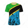 thumbnail image 3 of Exclusive design Tanzania Flag Grain 3D Printed Men For Running Bike Soccer Tennis Fitness Sports tshirt Mesh Fans Short T-shirt, 3 of 15