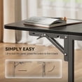 thumbnail image 4 of HLDIRECT 55 inch Gaming Desk with Power Outlets & LED Lights, Computer Desk with 3 drawers & Storage Shelves, Gaming Table with Monitor Stand and Foldable Tabletop, 4 of 8