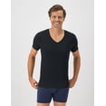 thumbnail image 3 of Hanes Perfect Flex Men's Tee, Black V-Neck Undershirt, 1-Pack L, 3 of 6