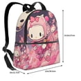 thumbnail image 4 of Lsque Sanrio Pattern Backpack – School Travel Canvas Daypack with Ergonomic Padded Straps, Multiple Compartments & Leather Handle, 4 of 5