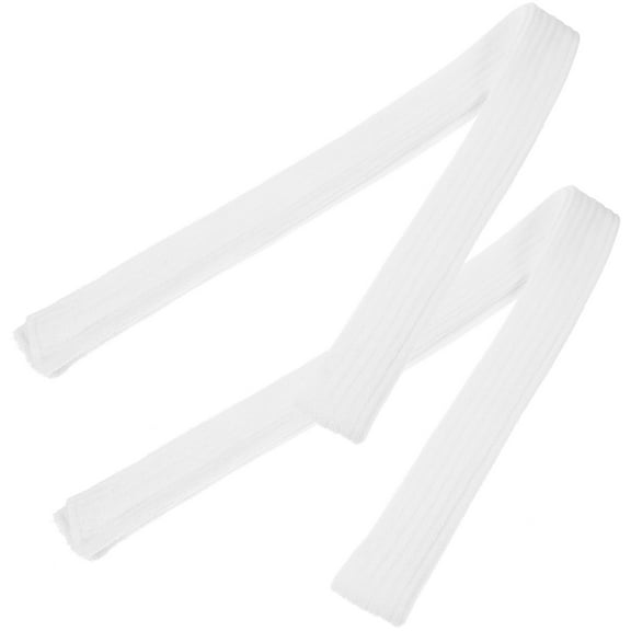 WEUVEB 2Pcs Washable White Bathrobe Waist Belt Replacement Soft Robe Strap