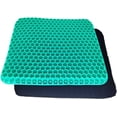 thumbnail image 1 of Cojín ortopédico para coxis, cojín de gel, ergonómico para oficina, coche y silla de ruedas (verde), 1 of 5
