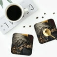 thumbnail image 4 of Gaeub Noble Style Bald Eagle Print 4 Pcs Leather Coasters for Drinks ,Drink Coasters Sets,Drink Table Cup Coasters for Living Room Kitchen Coffee Decor-Square, 4 of 6