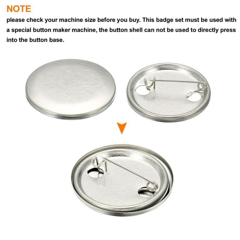 1.25inch Blank Button Making Supplies,10Pcs Badge Parts for Button Maker Machine, Silver