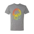 thumbnail image 2 of Tropical Palm Trees Silhouettes with Sunset | Mens Pop Culture Premium Tri Blend T-Shirt, Premium Heather, X-Large, 2 of 4