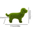 thumbnail image 2 of ShunRuiPi Dog Statues Flocking Dog Figurine Garden Garden Figurines Standing Moss Covered Spring Artificial Grass Dog Garden Miniature for Garden Yard, Adornos Para Sala, Office Decor, 2 of 2