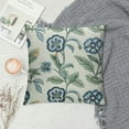 thumbnail image 2 of MLJA Blue Floral Block Print Pillow Covers Light Blue Green Chinoiserie Flowers Birds Decorative Pillows Outdoor Farmhouse Cushion Case Pillowcase for Sofa Bed Room Decor, 2 of 5