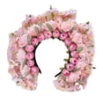 thumbnail image 3 of Milageto Han Chinese Flower Headband Elegant for Phtoo Props Special Occasion Parties pink, 3 of 8