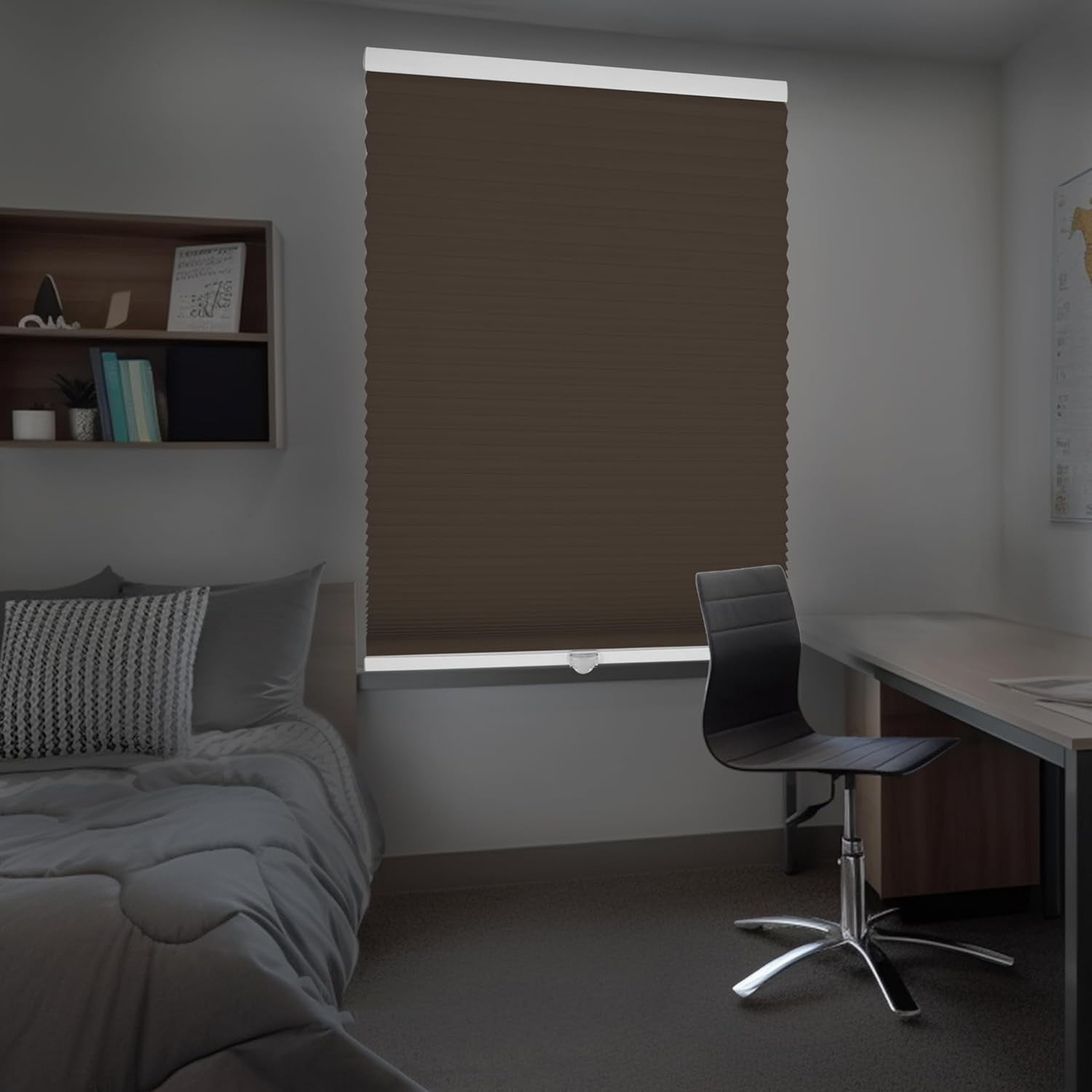 Chicology Brown Cordless Blackout Cellular Shades 24.25 in. W x 48 in. L