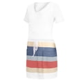 thumbnail image 4 of Robes pour Mariages en Tant Qu'invité Robes Décontractées Sans Manches à Col en V pour Femmes Robe Mini à Rayures avec Ceinture en Solde, 4 of 6