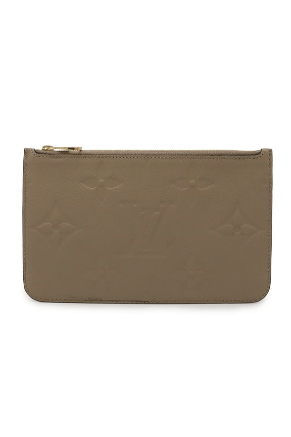 Pre-Owned LOUIS VUITTON Monogram Empreinte Neverfull MM Pouch for (Tourterelle) M45686