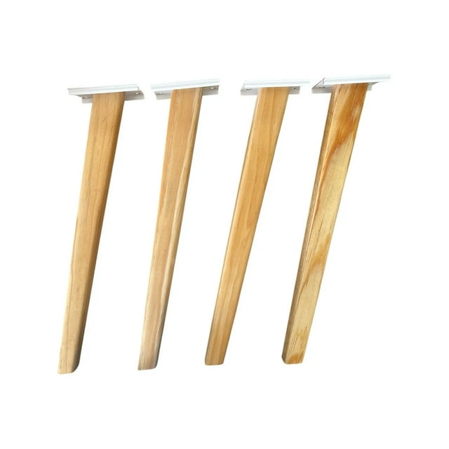 4 pzas Patas Madera Minimalistas 40cm Para Muebles
