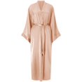 thumbnail image 1 of Women's Long Silk Robe Satin Kimono Lightweight Bathrobe for Bridesmaids, 1 of 6