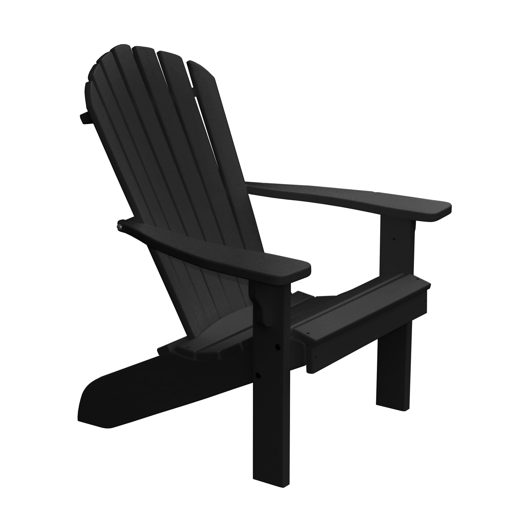 Furniture Barn USA® Poly Fan Back Adirondack Chair Black