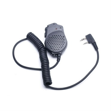 WANGQ Mic Microphone Speaker Compatible With Walkie Talkie Baofeng UV5R UV-82 Dual PTT Two Way CB Ham Radio Station Extension K-Head