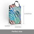 thumbnail image 3 of DouZhe 50L Rectangular Laundry Basket, Zebra Overlapping Texture Prints Waterproof Foldable Laundry Hamper with Aluminum Handles, 3 of 6