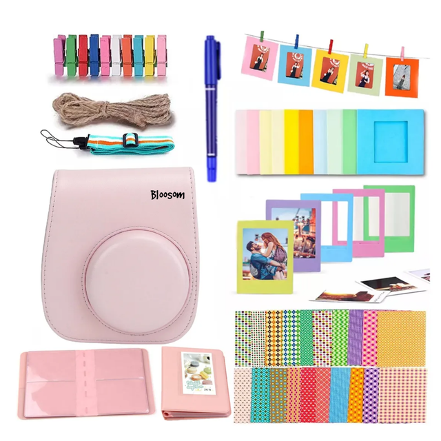 Kit De Accesorios Para Cámara Bloosom Instax Mini 11 Incluye Funda Rosa