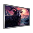 thumbnail image 2 of Designart "Twilight Trek of Buck Goat I" Animals Framed Wall Art Decor - Modern Farmhouse Blue Goat Living Room Framed Canvas Art, 2 of 6