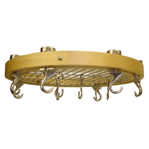 Typhoon Round Ceiling Rack Wood Pot Com Typhoon Round Ceiling Rack Wood Pot, Round Ceiling Pot Rack