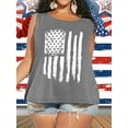 thumbnail image 7 of XCHQRTI Women's Plus 4th of July Tank Tops Graphic American Flag Sleeveless Shirts, 7 of 7