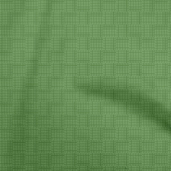 oneOone Cotton Jersey Green Fabric Geometric Quilting Supplies Print Sewing Fabric By The Yard 58 Inch Wide
