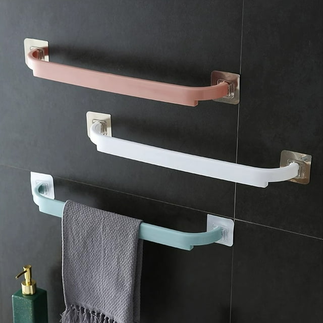 Fiudx Zapatero de Baño, Diseño de Montaje En Pared, Fácil Instalación Adhesiva, Ahorra Espacio, Elegante Color Blanco, Azul y Rosa, Versátil para Baño E Inodoro, Tamaño 49 X 3,5 X 3,5 Cm.