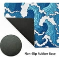 thumbnail image 4 of Japanese Blue and White Wave Gaming Mouse Pad XL, Large Mouse Pad Wave Anime Mouse Mat Desk Pad, Extended Stitched Non-Slip Rubber Edges Mousepad for Work/Game/Office,31.5 X 11.8 Inch, 4 of 6