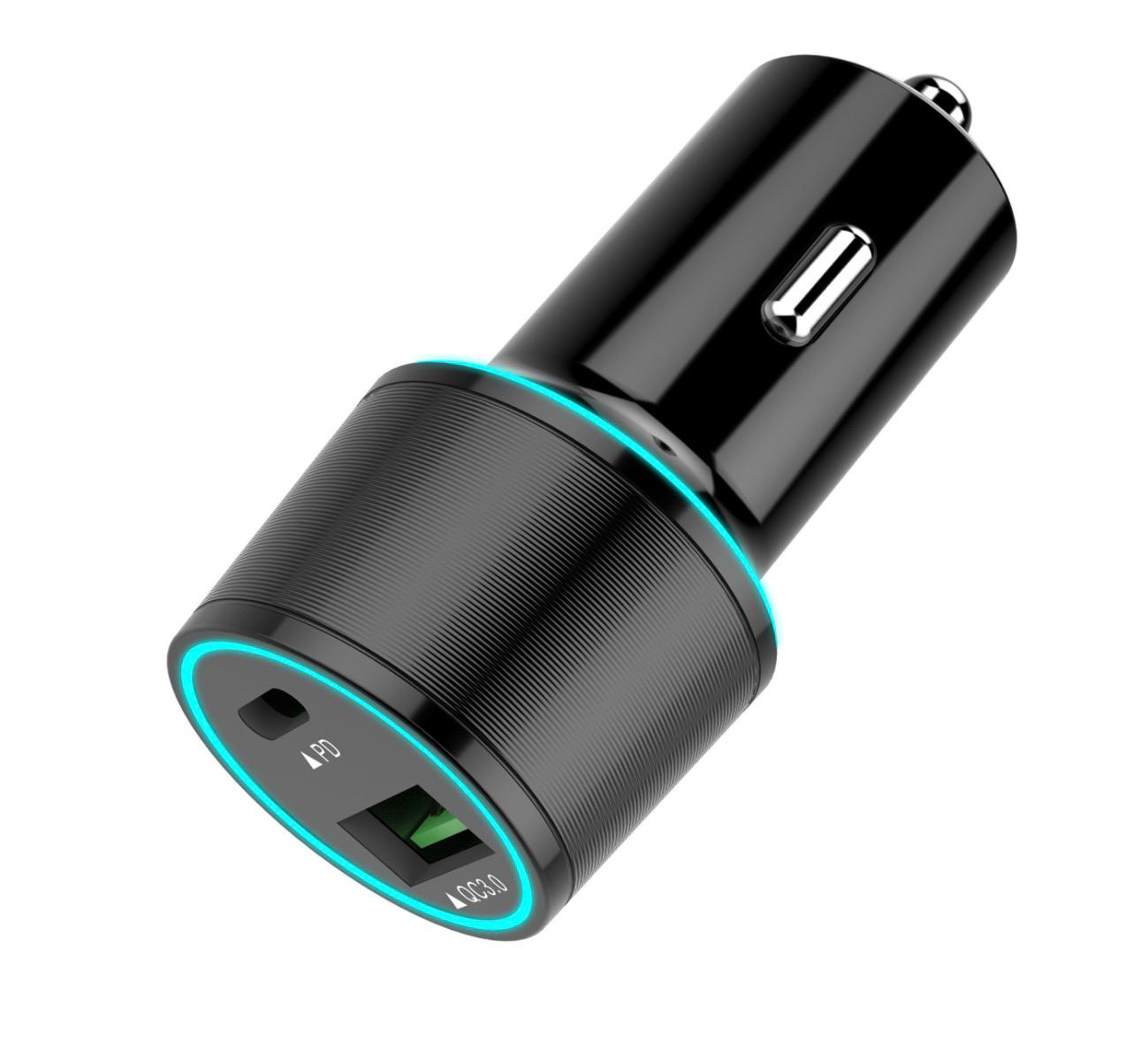 USB C Car Charger UrbanX 20W Car and Truck Charger For Samsung Galaxy A8s with Power Delivery 3.0 Cigarette Lighter USB Charger - Black, Comes with USB C to USB C PD Cable 3.3FT 1M - image 2 of 3