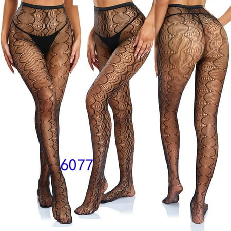 

Haykey Winter Leggings for Women Ladies Fashion Hollow Out Heart Print Base Pantyhose Fishnet Women s Bottoming Fishnet Socks
