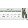 thumbnail image 7 of Lentta Parachute Pants for Women Elastic High Waist Full Twist Hiking Cargo Pants Trousers, 7 of 7